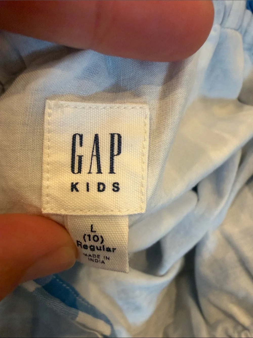 GAP Blue and White Gingham Dress for Girls Size L 10/12 - C11-670
