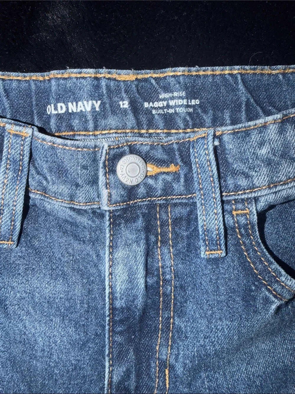 Old Navy girl’s Bootcut Jeans in Blue with Knee Distress