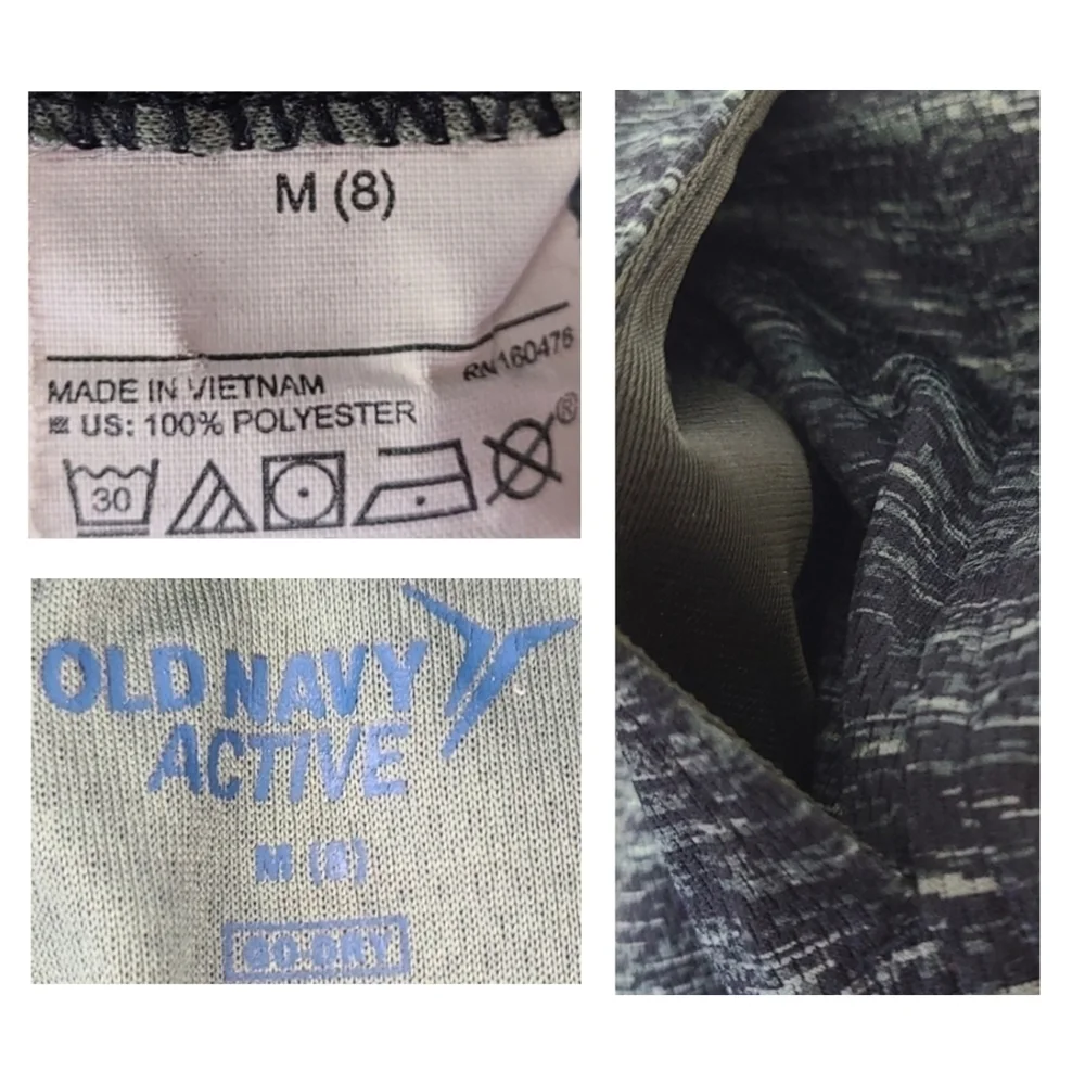 Old Navy Active  Sports Athletic Shorts with Pockets in Black Multi, Size Kids 8
