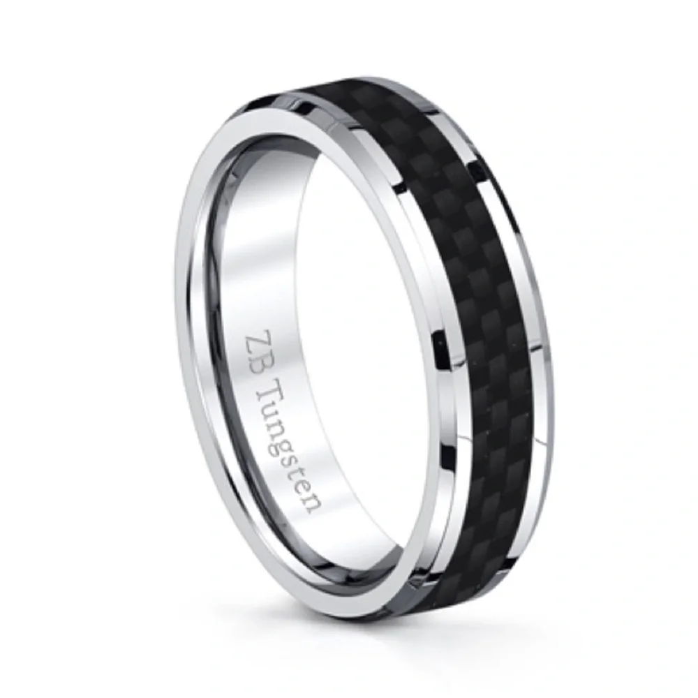 ZB Jewelers Men’s “Praise” Black and Silver Ring | Size 11