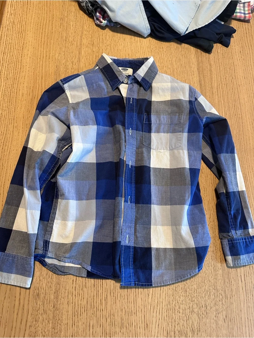 Unbranded Boys' Blue Plaid Button-Up Shirt
