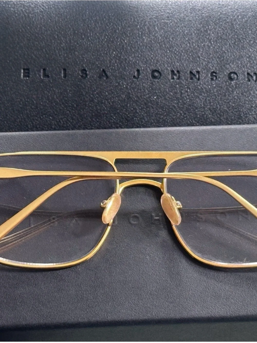 Gold Metal Aviator-Style Sunglasses for Women- never worn