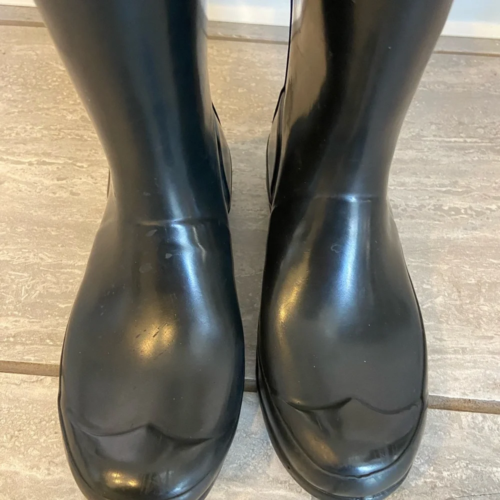 Hunter Classic Black Waterproof rain Boots girls size 1
