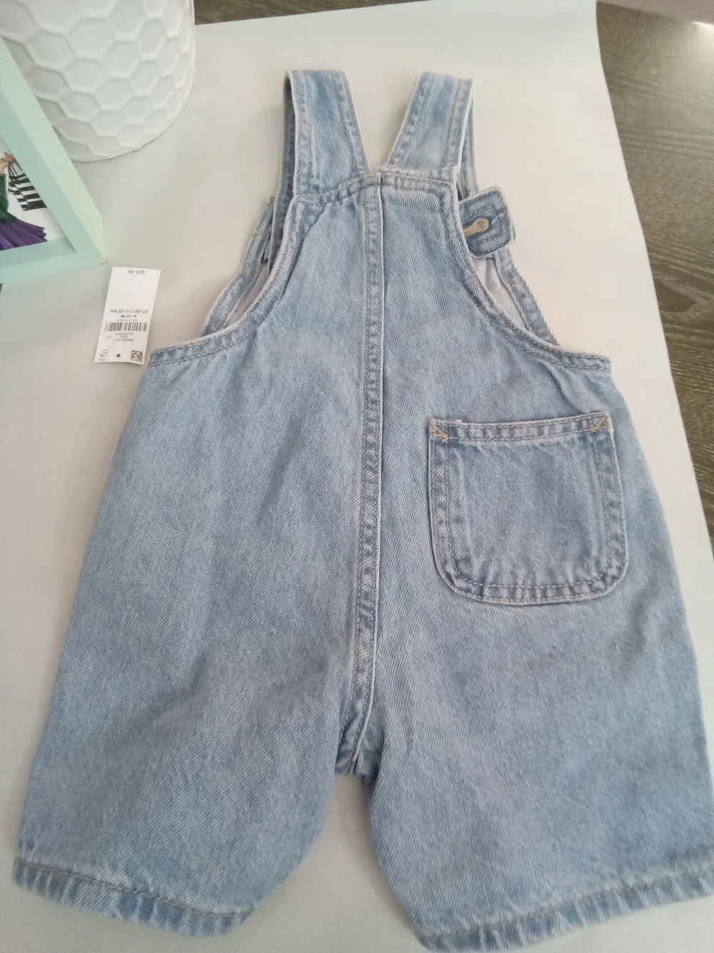 Old Navy Baby Denim Shortalls Overalls 6-12M NWT