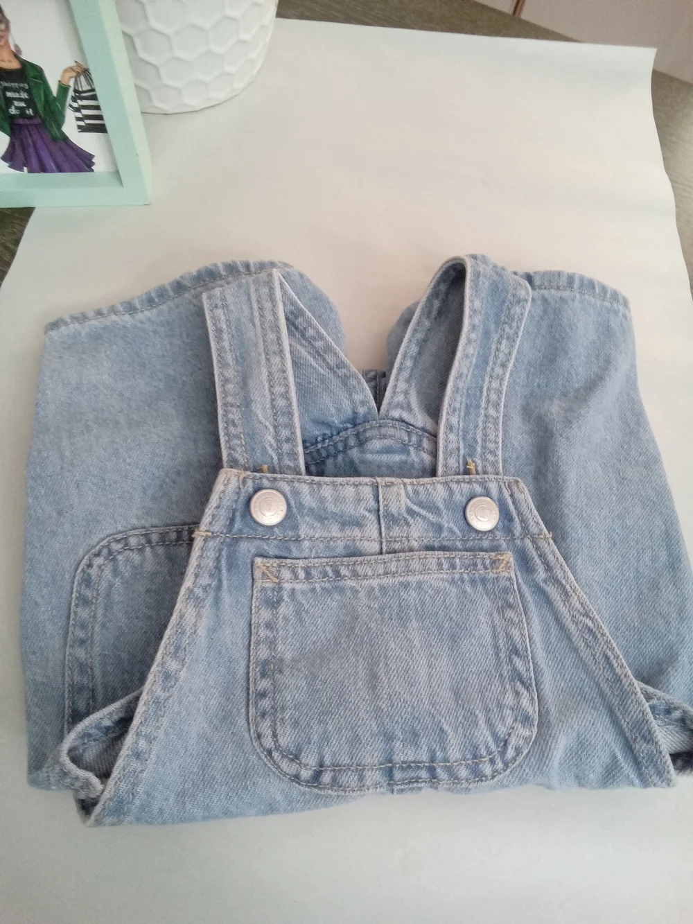 Old Navy Baby Denim Shortalls Overalls 6-12M NWT