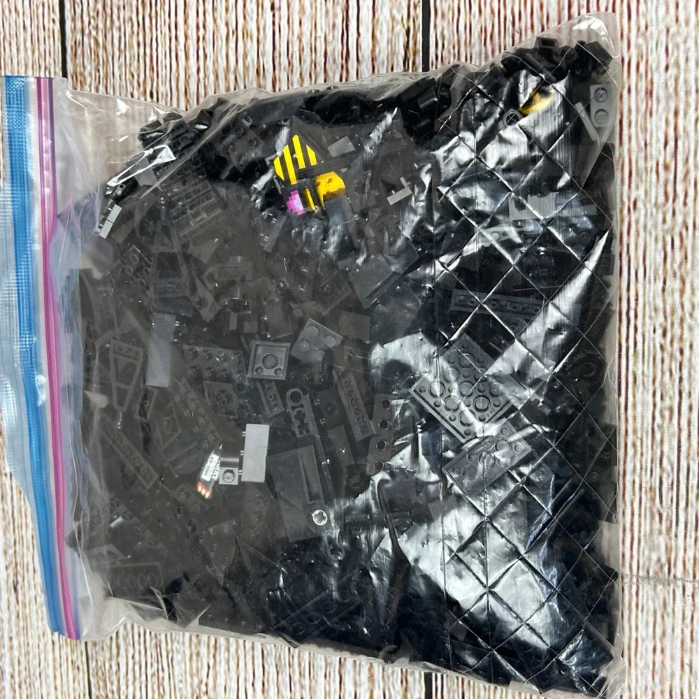 LEGO Black Bulk‎ Lot 1lb 6.6oz Bricks Plates Slopes Specialty Pieces Mixed