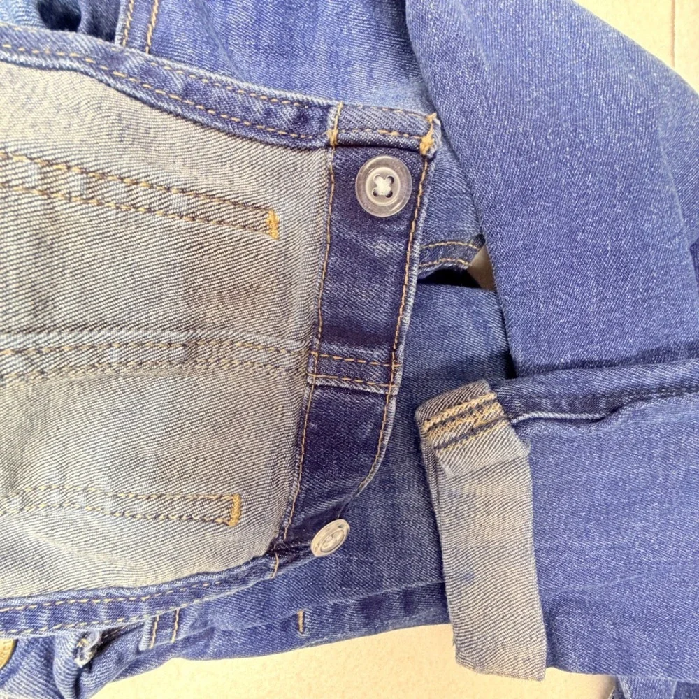 Old Navy Toddler Boys Girls Denim Overalls Dark Wash Blue Jeans‎ 3T Dungarees