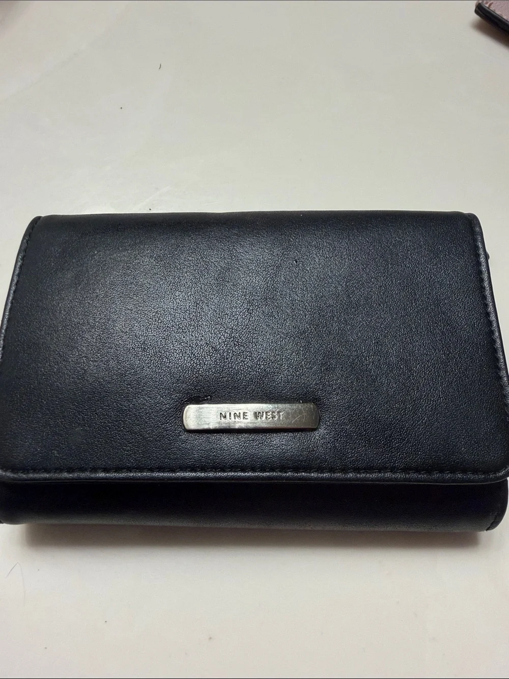 Nine West Black Folded Card & Key Holder