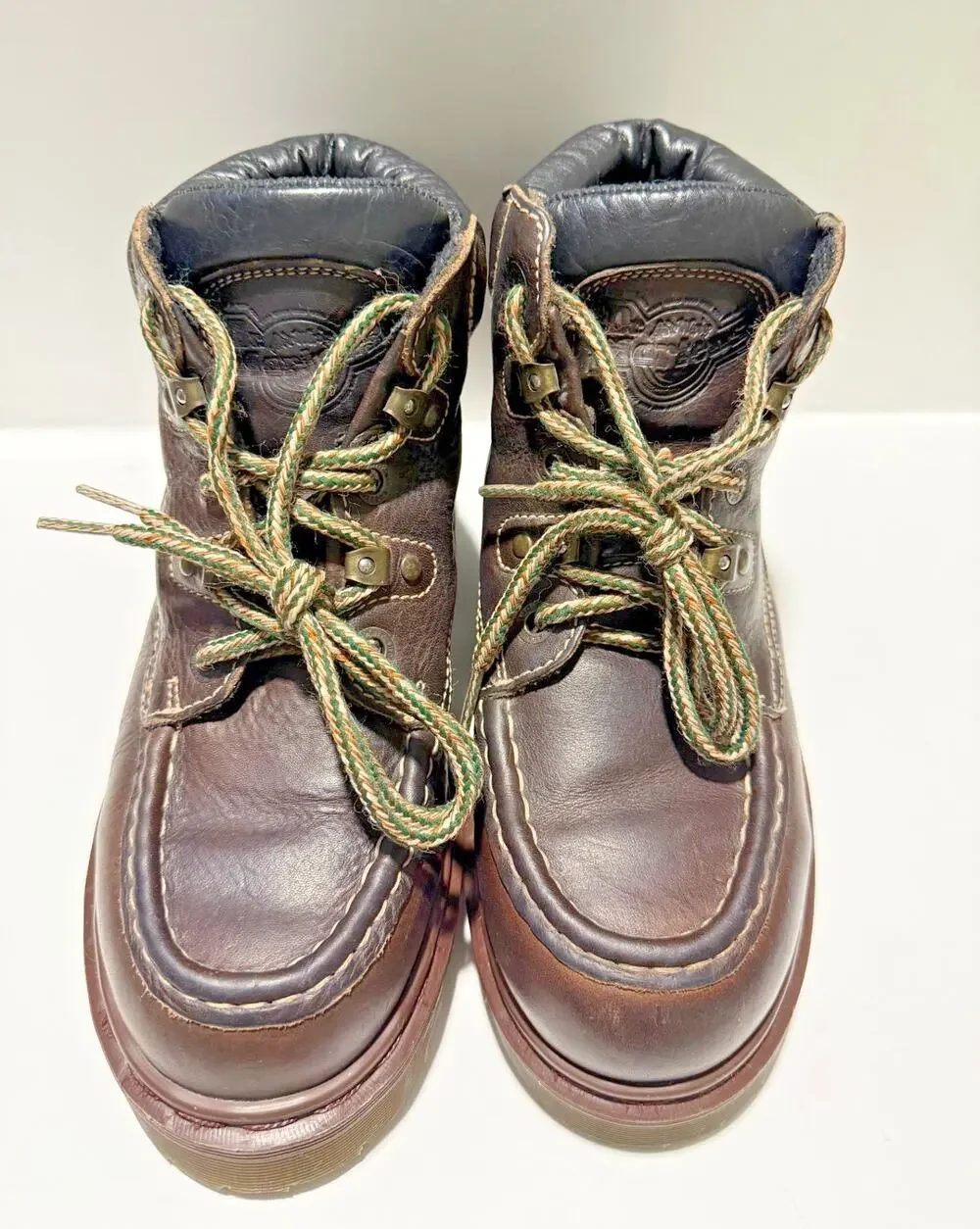 VTG Dr Martens 8507 Made In England Brown Leather Lug Sole boots UK 6 US M 7 W8