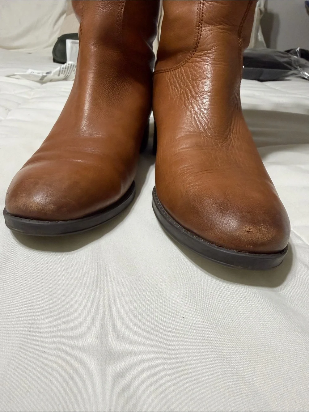 Sam Edelman Tall Leather Over-the-Knee Boots in Cognac