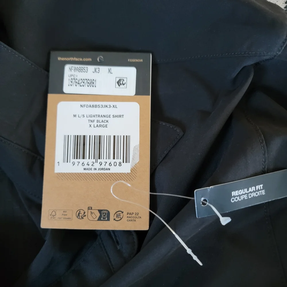 The North Face Men’s Long-Sleeve Lightrange Shirt In Black, Size XL
