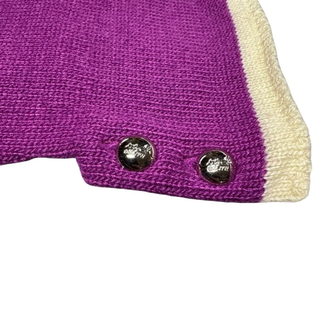 Coach Wool Cashmere Knit Purple Gloves