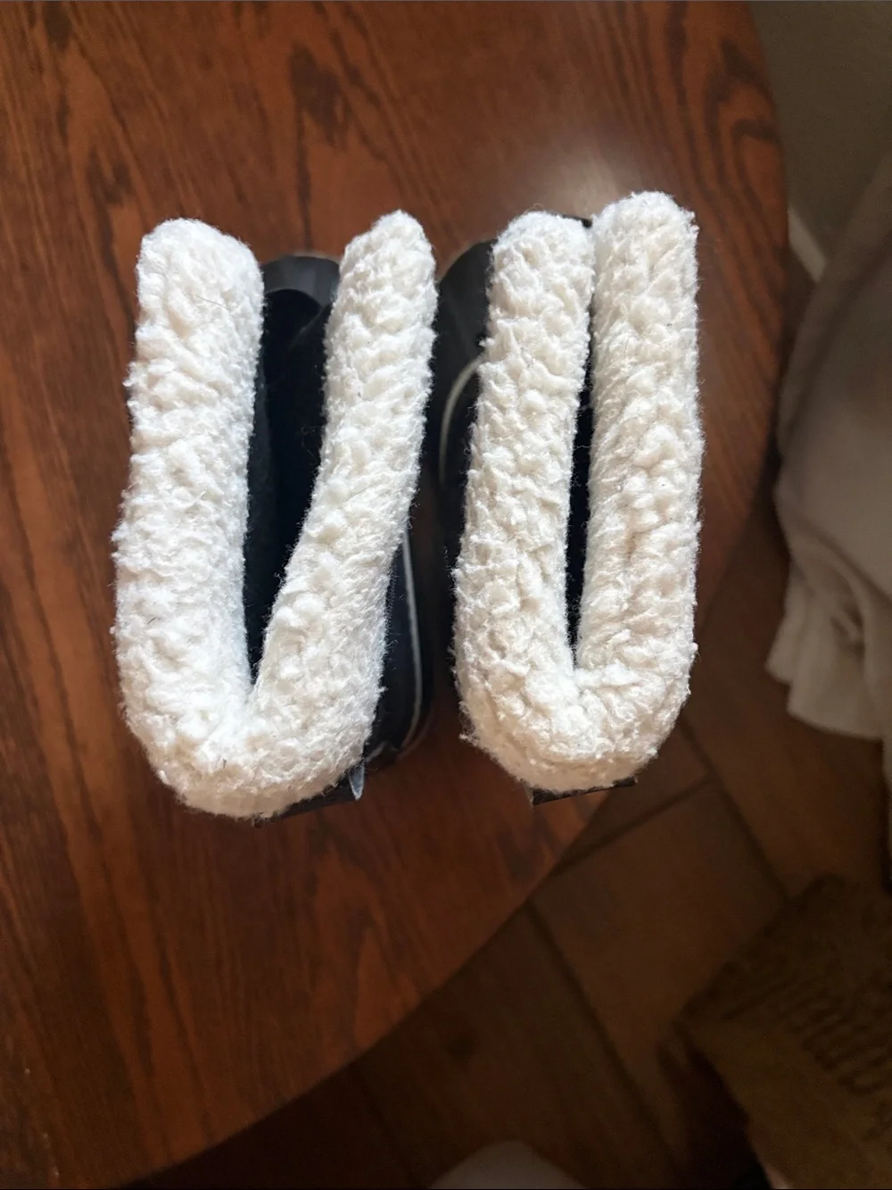 Sorel Kids Black and White Waterproof Winter Boot with Sherpa Cuff