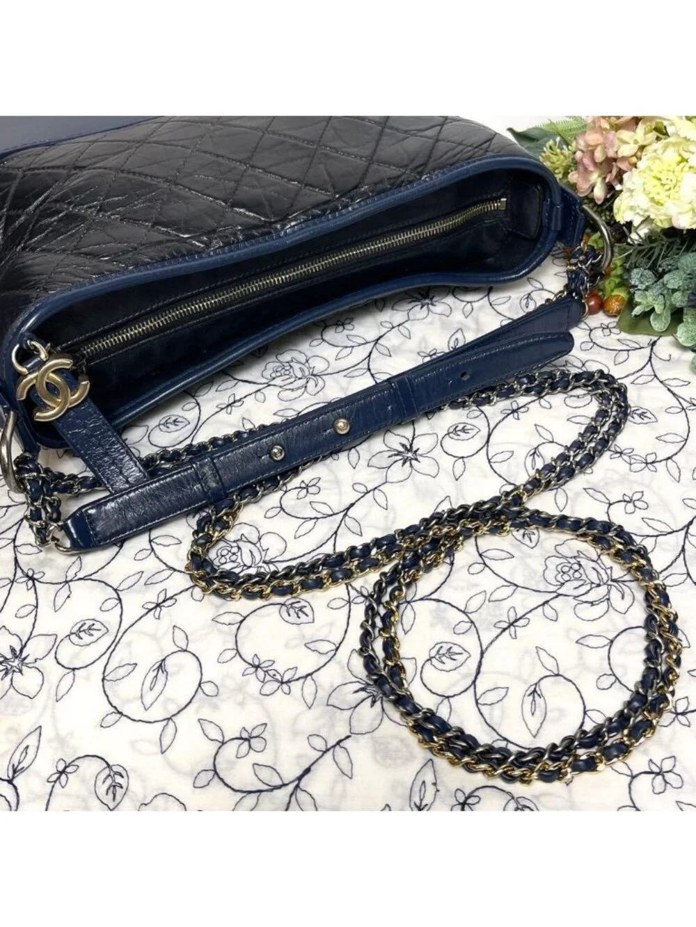 Chanel Gabrielle Bicolor Quilted Handbag