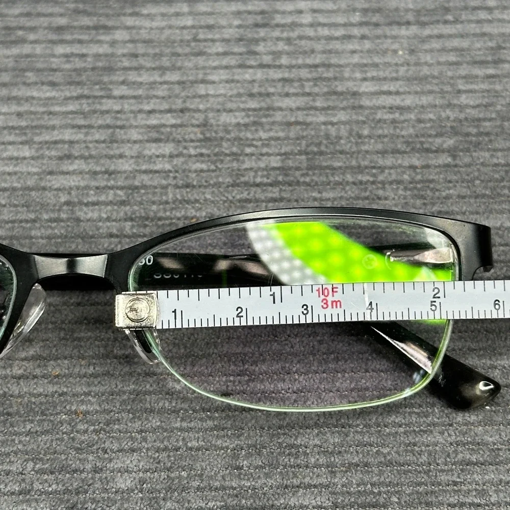 Design Optics Black Tortoise Semi Rimless Cat Eye y2k Reading Glasses SS0116 vtg
