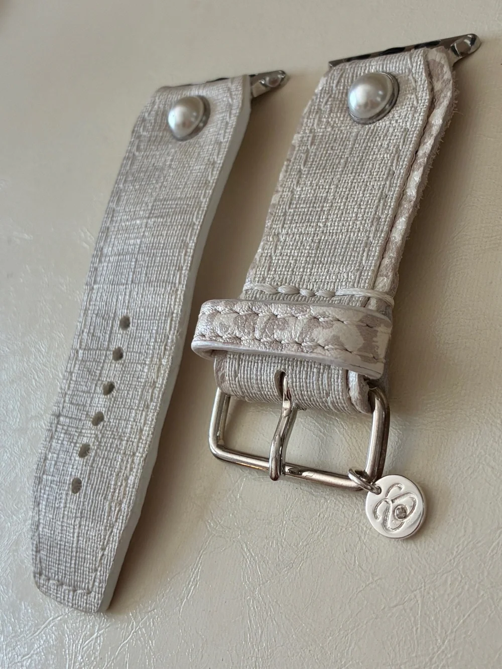 Spark*l Authentic Upcycled Fendi Zucca Apple Watch Band - Size 2, 38-41mm