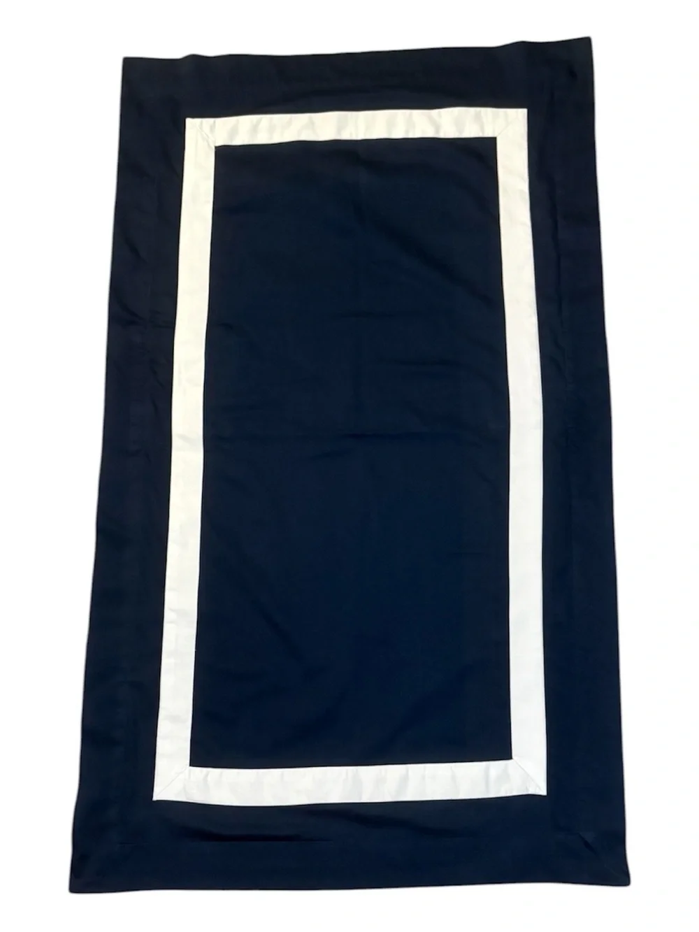 Boll & Branch Hemmed Set of 2 King Pillow Shams Blue White Insert Organic Cotton
