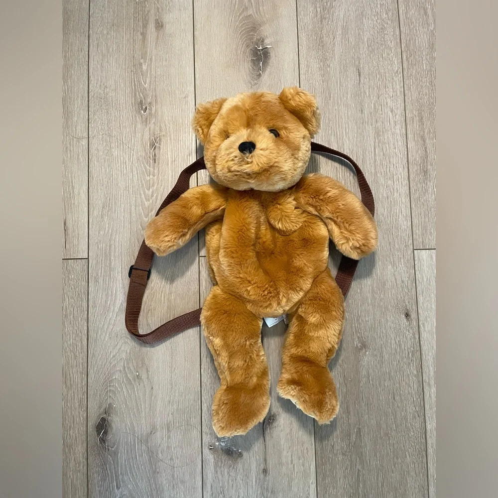 Brown Plush Teddy‎ Bear Backpack Creature Comforts Adjustable Straps