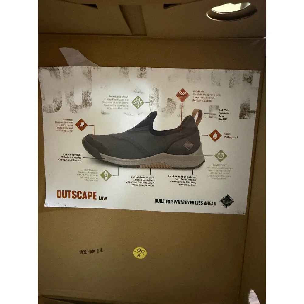 Muck Boot Company Outscape Low‎ Womens Black Gray Waterproof Bootie  Size 5