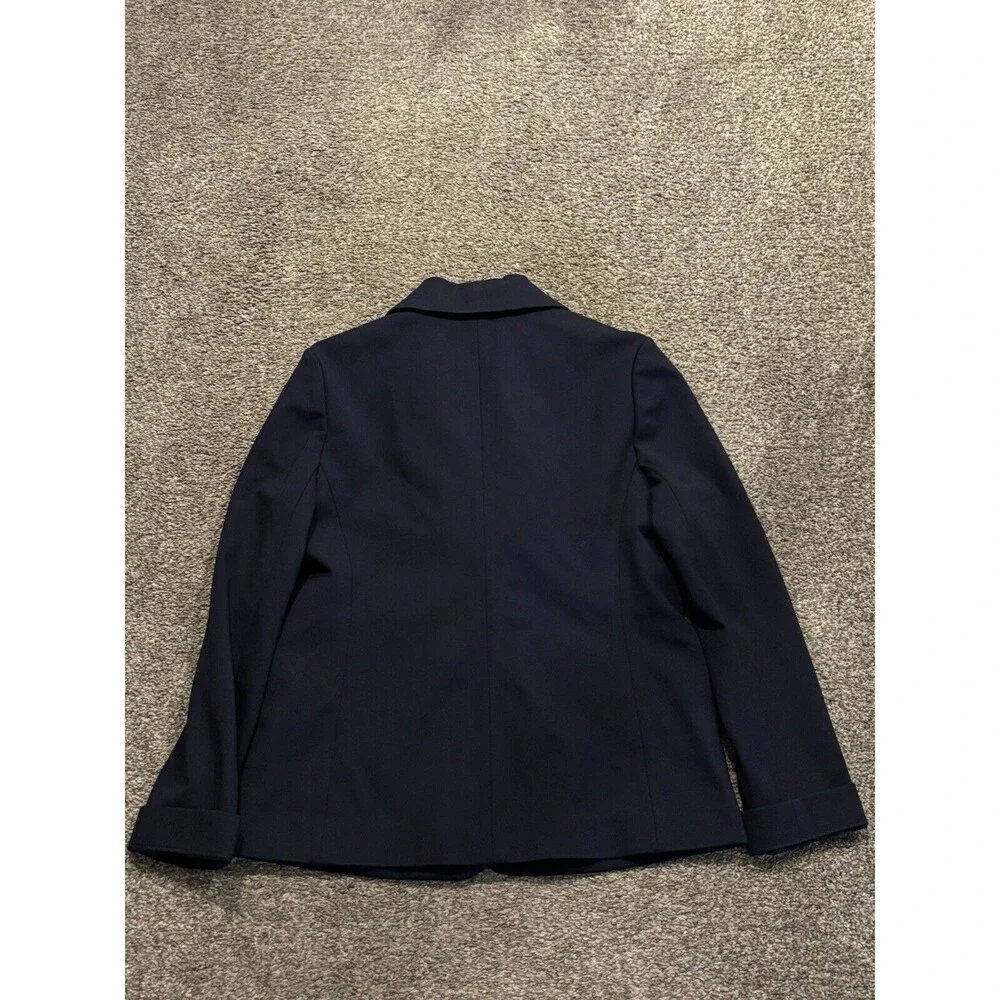 Tory Burch Sport Convertible Blazer With Hood Women’s‎ Size Large Blue White