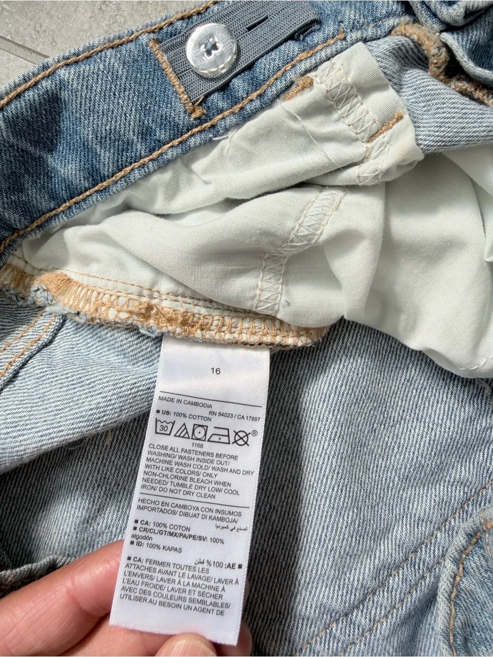 Old Navy silhouette measurements