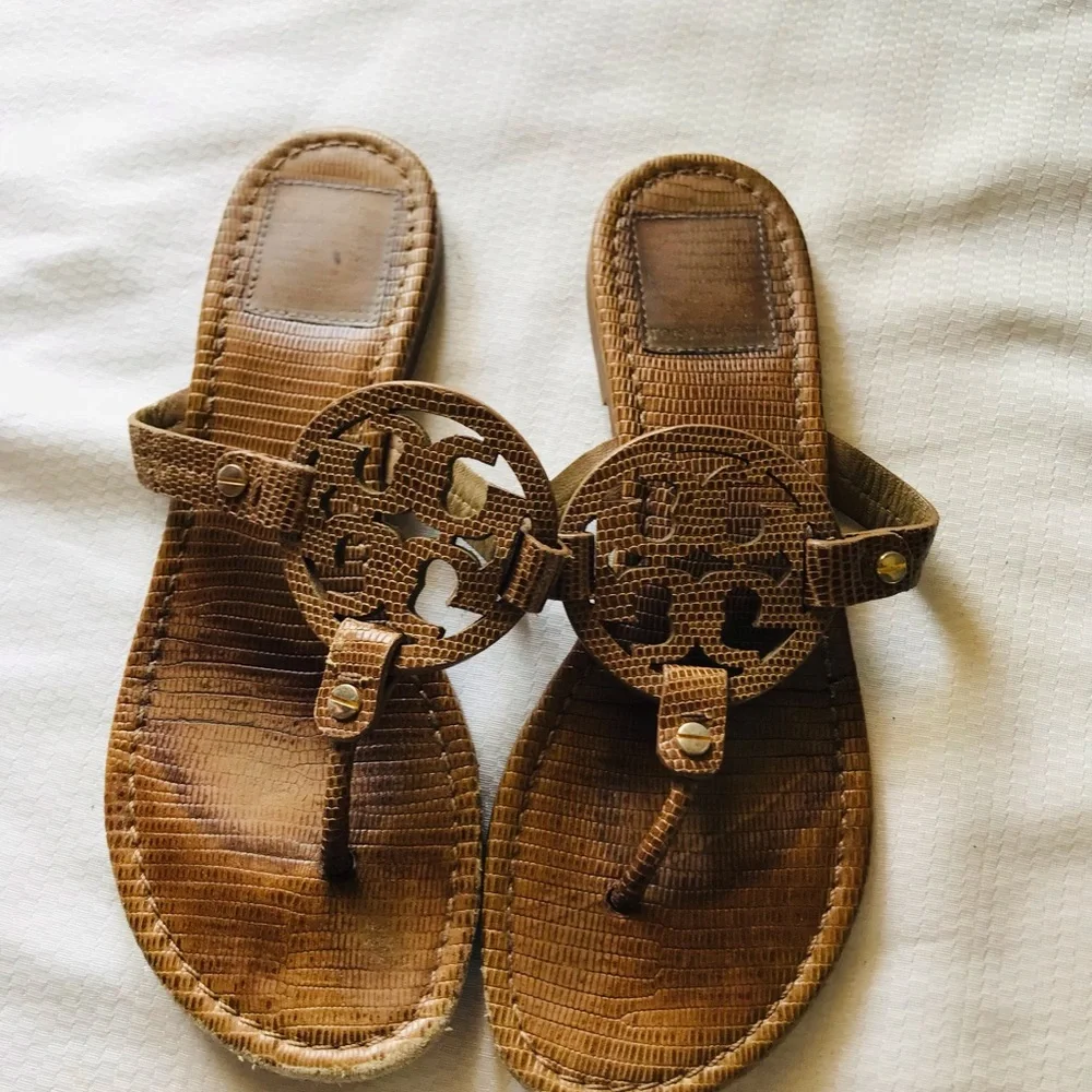 Tory Burch Brown Sandals with Cutout‎ Design