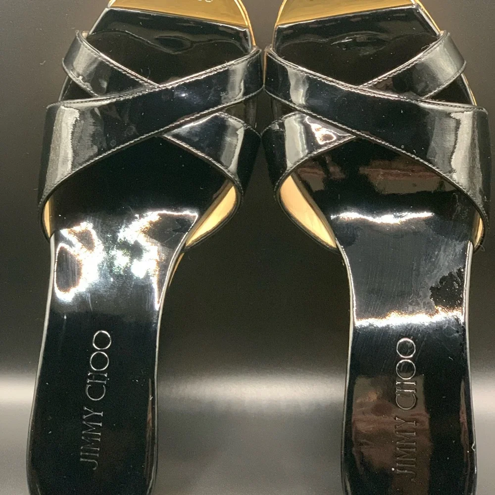 Jimmy Choo cork upper wedge