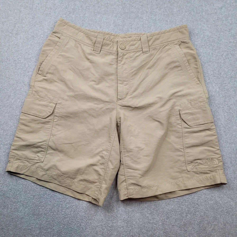 The North Face Cargo Shorts Mens 32 Tan Nylon Hiking Outdoor‎ TCN3/TMN3 A4J2