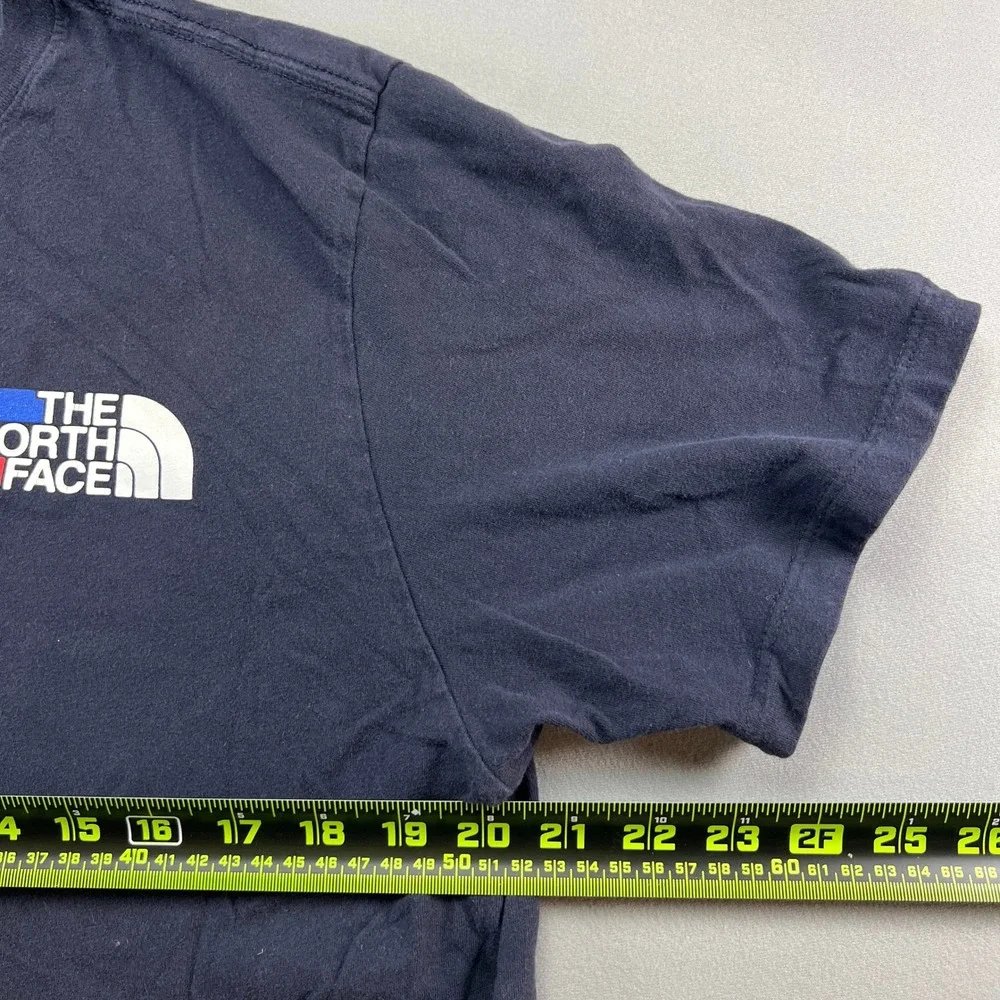 The North Face Usa Box T Shirt Mens Large Navy Cotton Regular Fit Short Sleeve