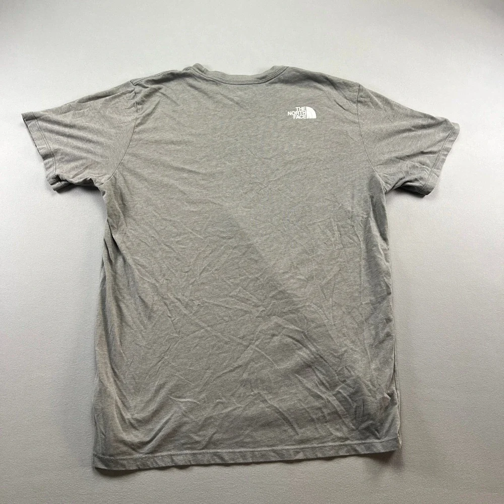 The North Face Usa Box T Shirt Mens Large Gray Cotton Short Sleeve Crew Neck