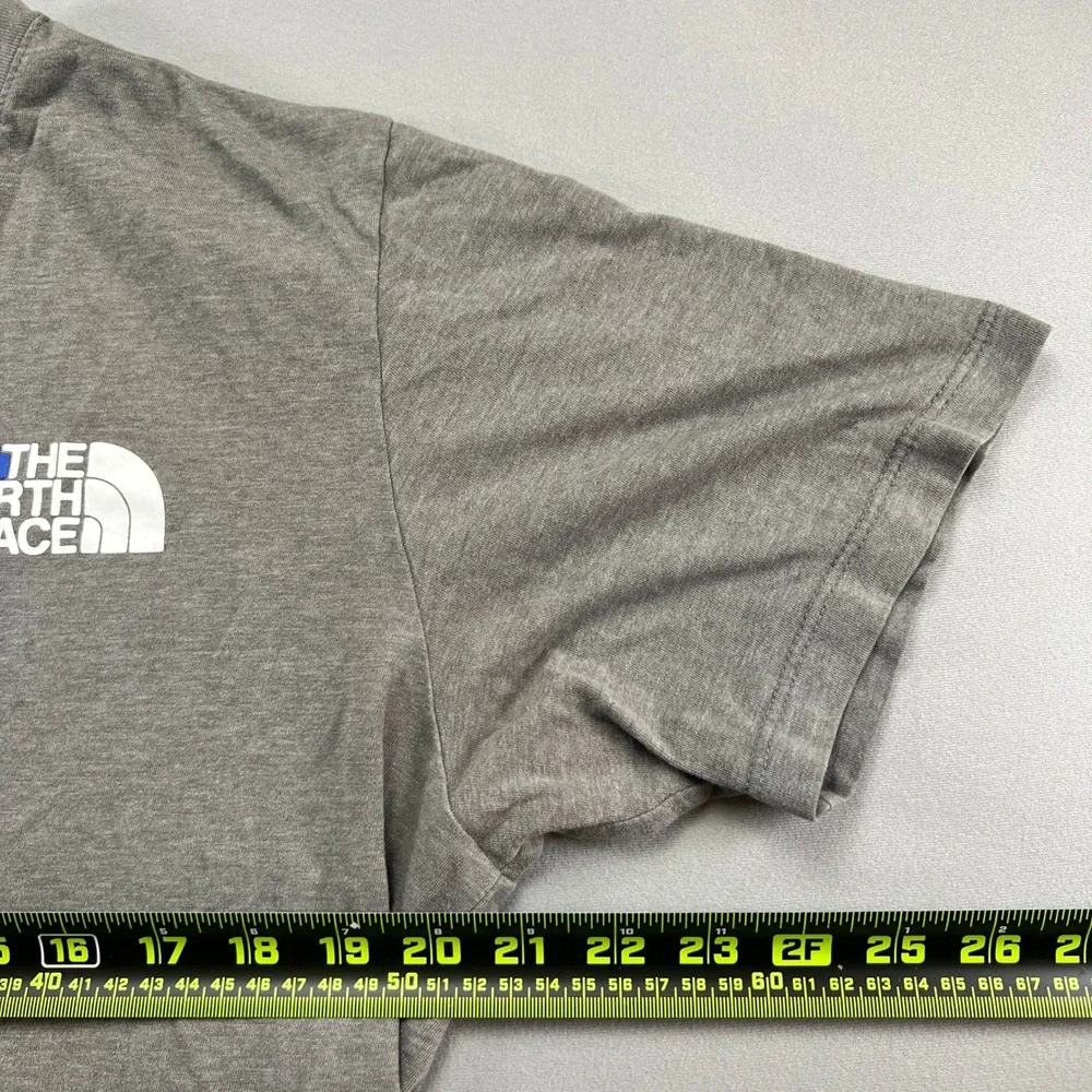 The North Face Usa Box T Shirt Mens Large Gray Cotton Short Sleeve Crew Neck
