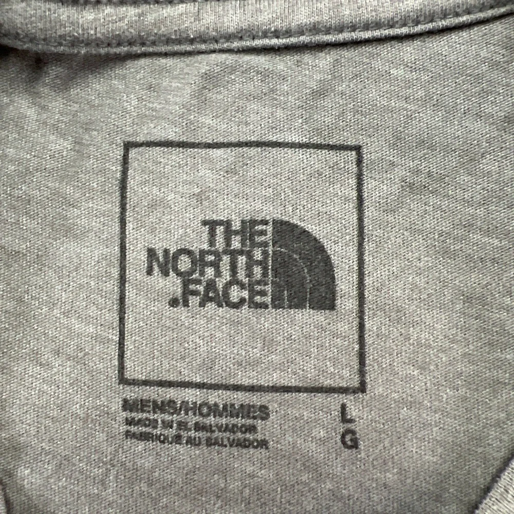 The North Face Usa Box T Shirt Mens Large Gray Cotton Short Sleeve Crew Neck