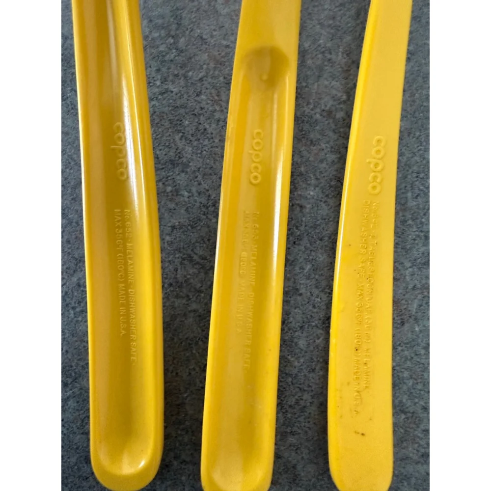 Vintage Copco Kitchen Cooking Utensils Yellow 8 piece miscellaneous