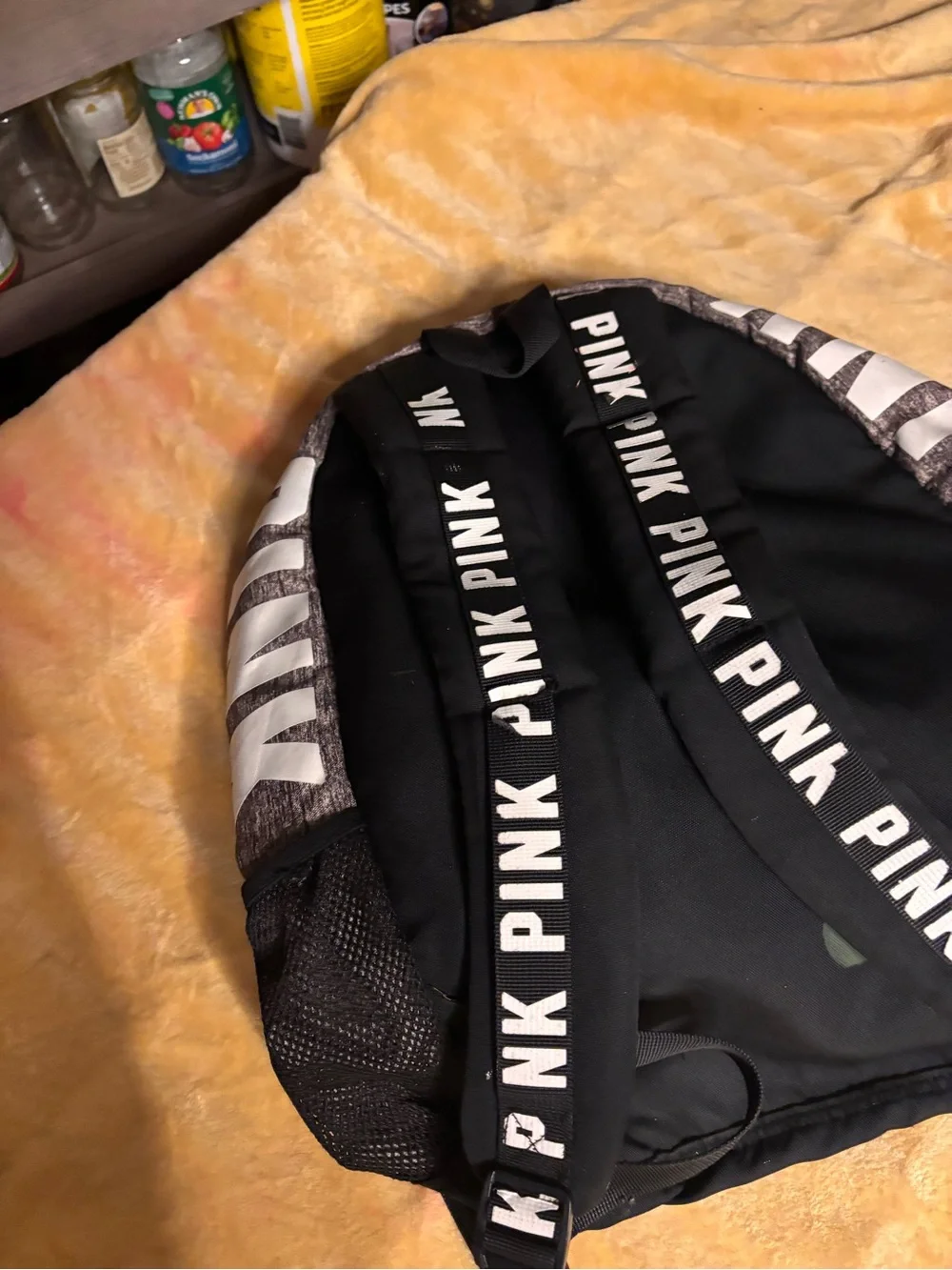 PINK Victoria's Secret Heather Gray and Black Everyday Backpack