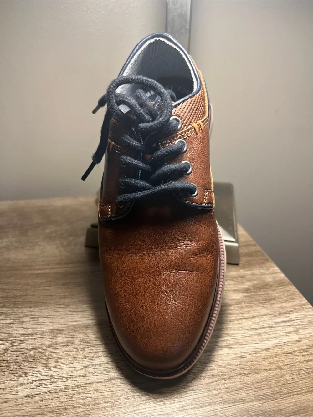 Sonoma Brown Kids Dress Shoe with Black Laces stock (15)