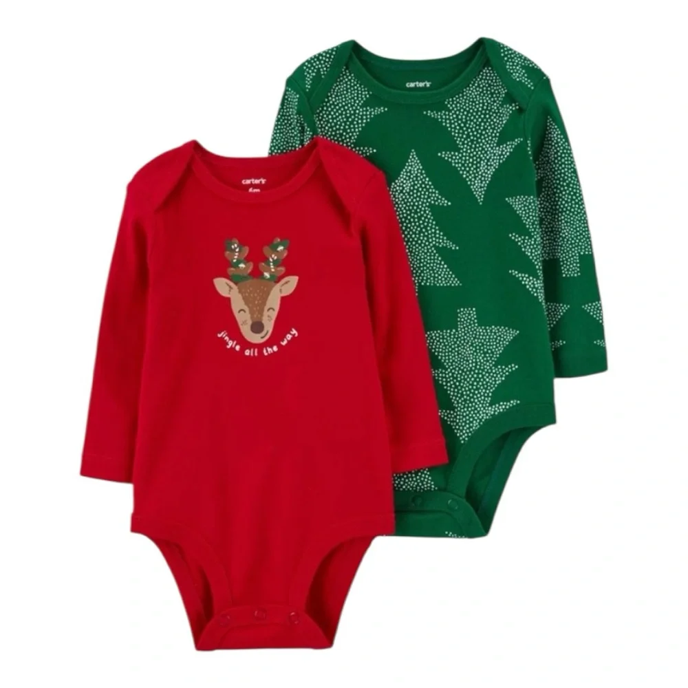 Baby Carter's Christmas Long Sleeve Bodysuit Set