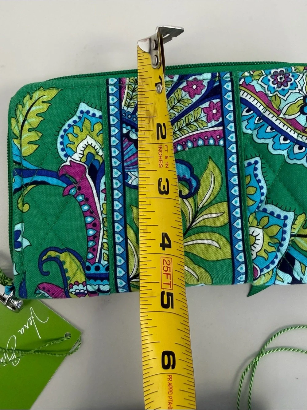 NWT Vera Bradley Emerald Paisley Quilted Wallet & ID Case Set