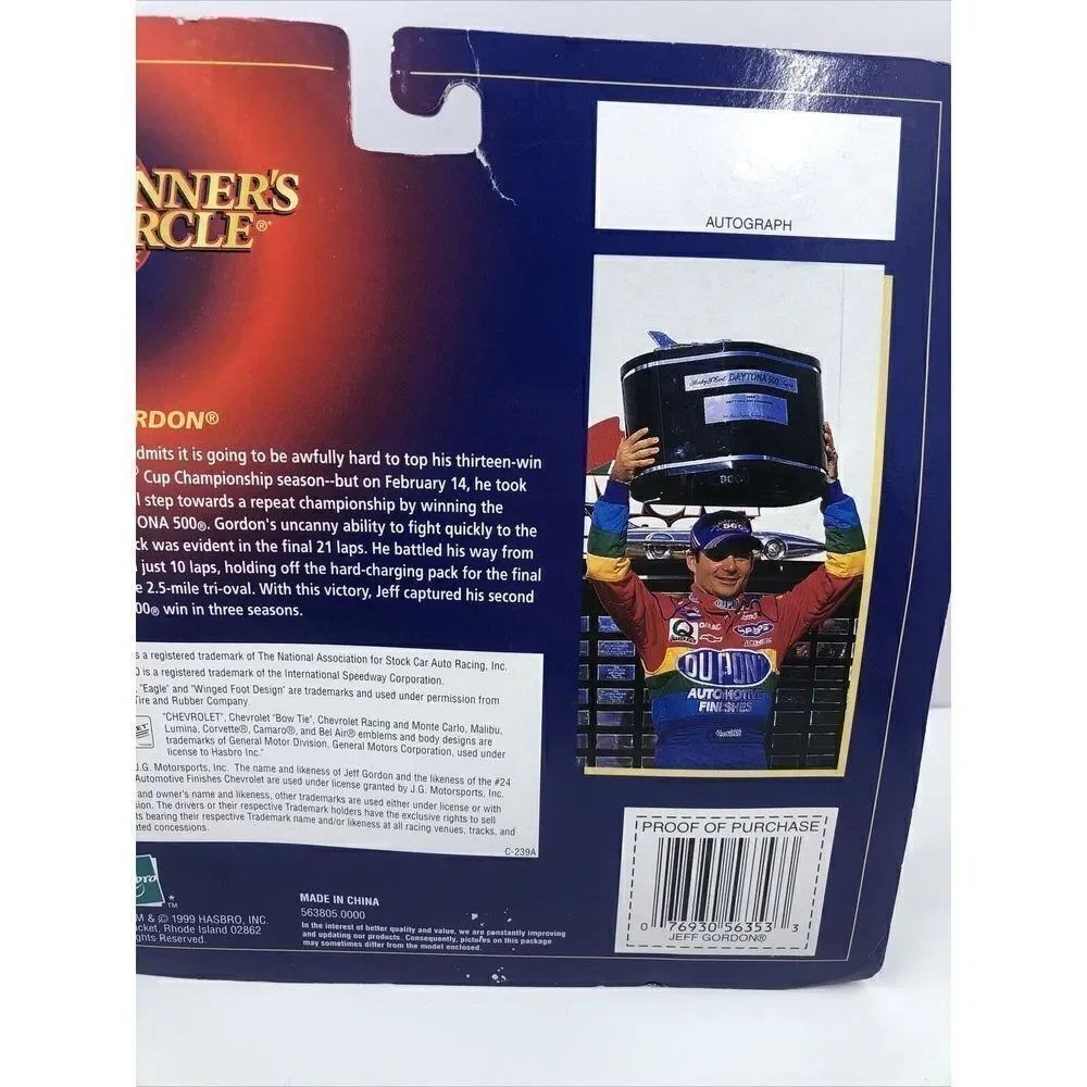 Jeff Gordon #24  NASCAR Winners Circle 1999 Victory Celebration Daytona 500.