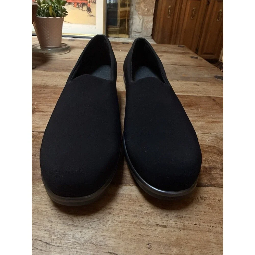 SAS Bliss Black Womens Sz 8.5 Slim Slip On Shoes Tripad Comfort Wedges Stretch