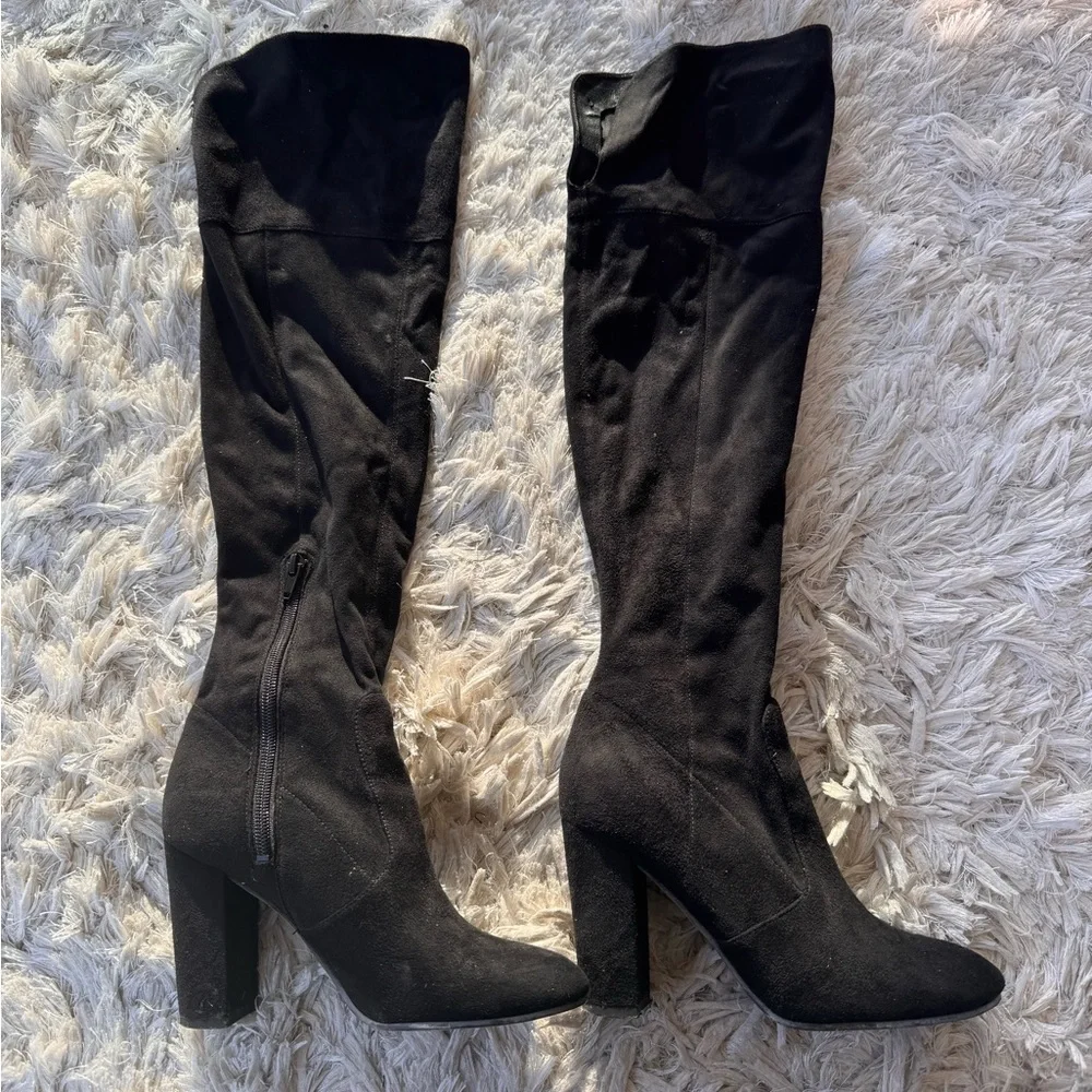 Over the Knee Black Ivanka Trump Black Boots Size 6