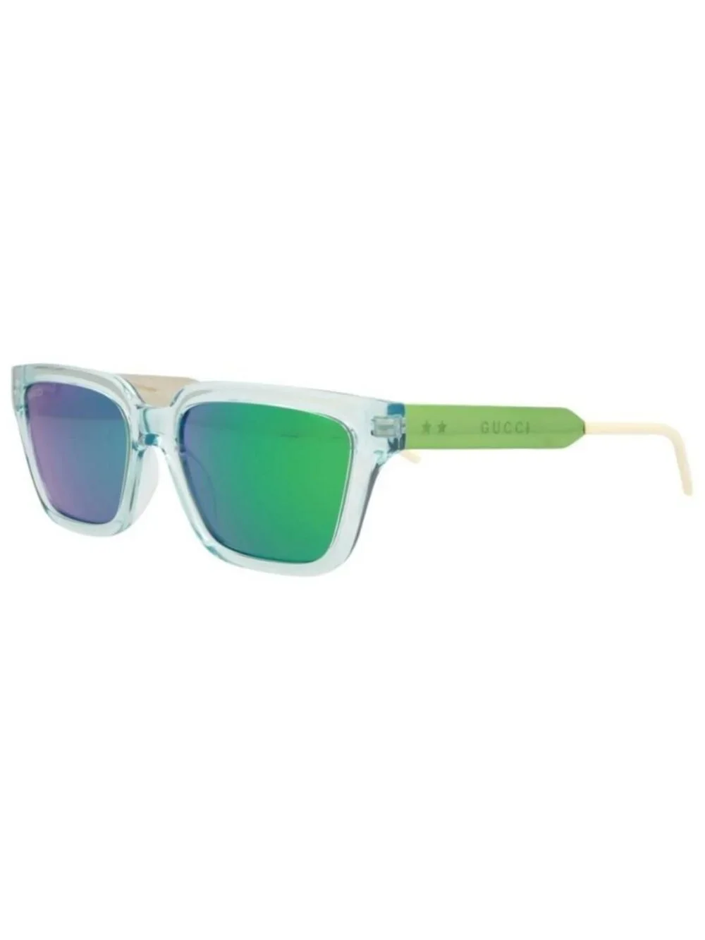New Gucci Mens Square/Rectangle Light Blue Green Fashion Designer Sunglasses
