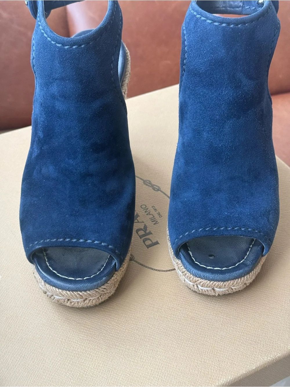Prada suede wedge