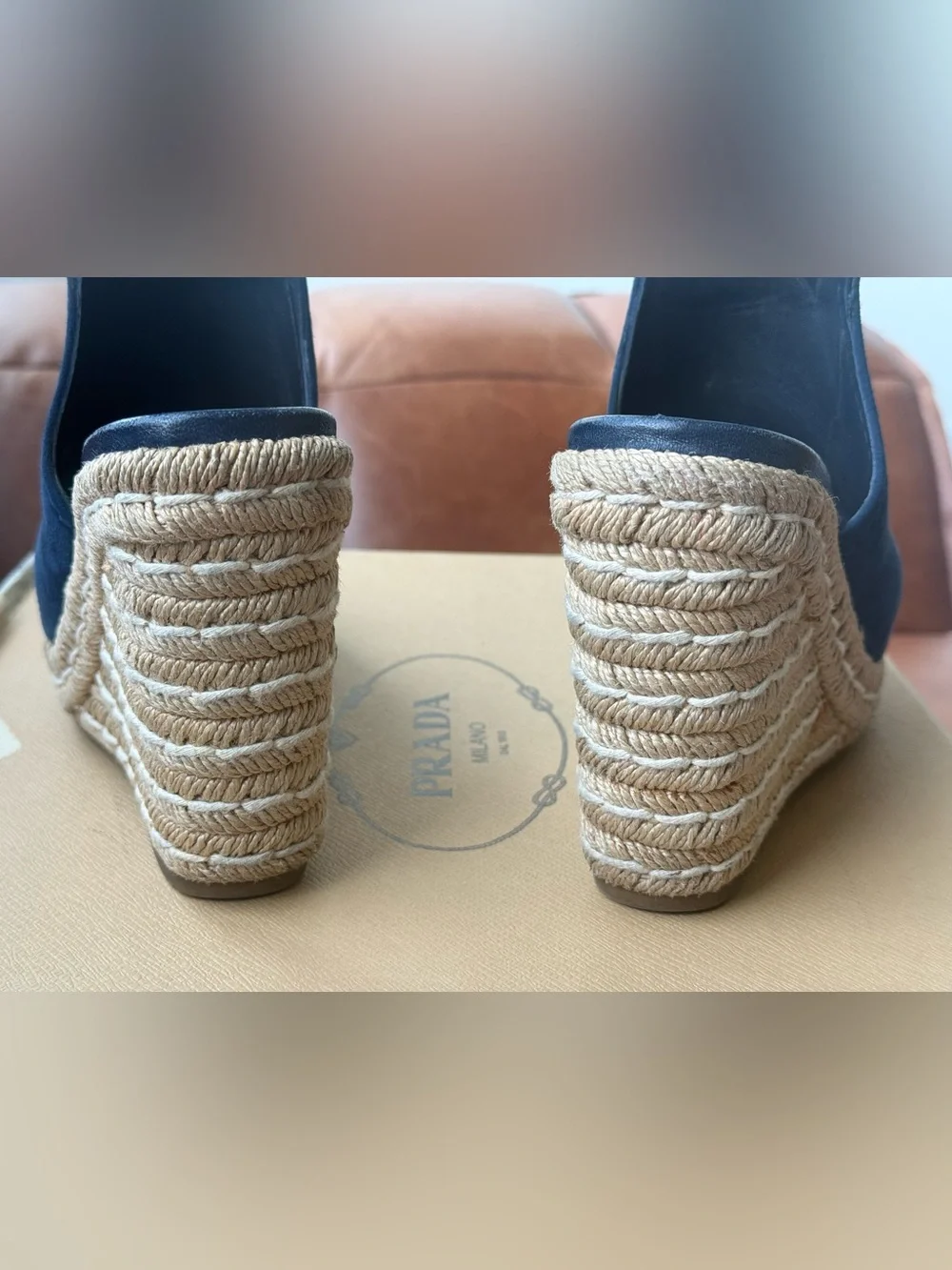 Prada suede wedge