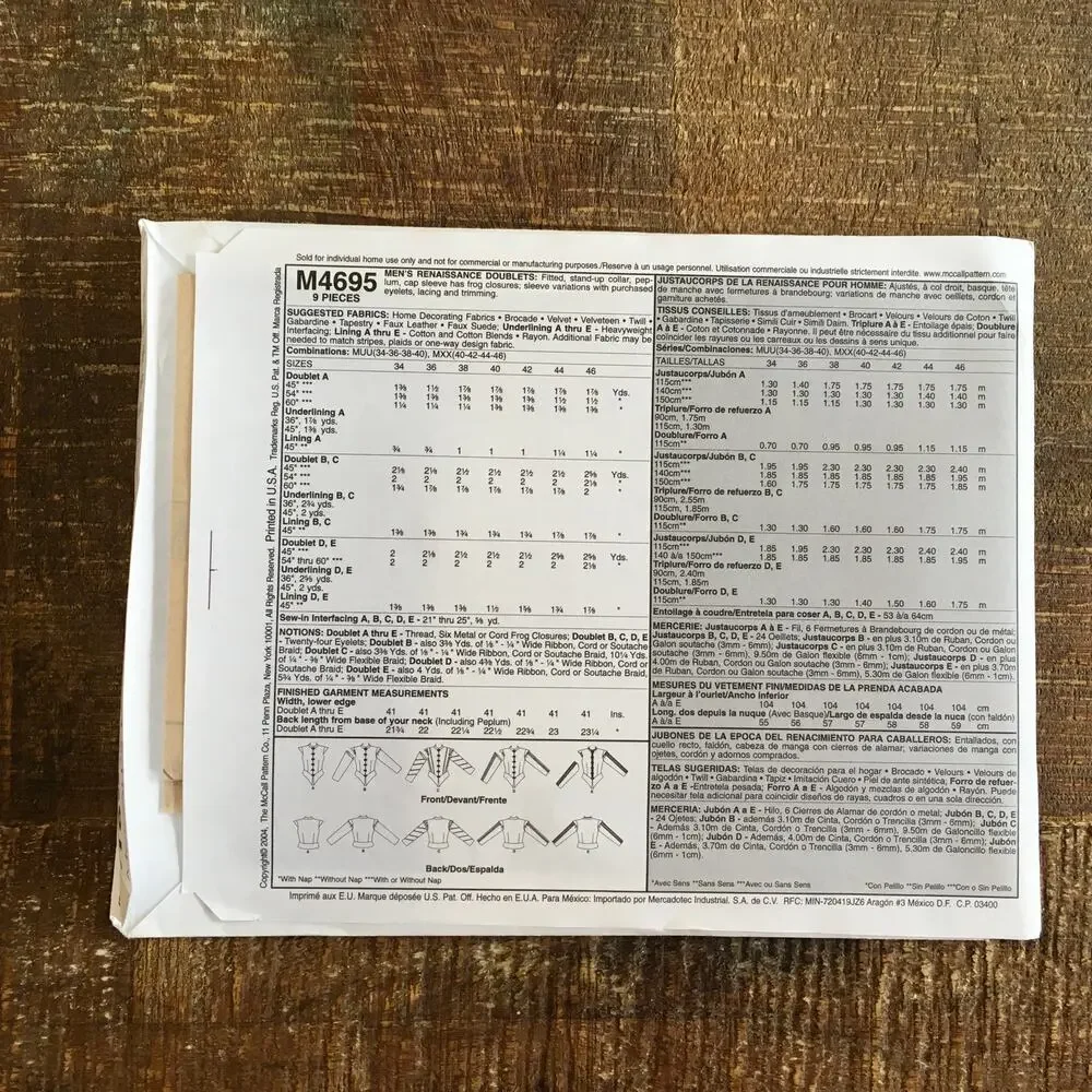 McCalls product doublet are