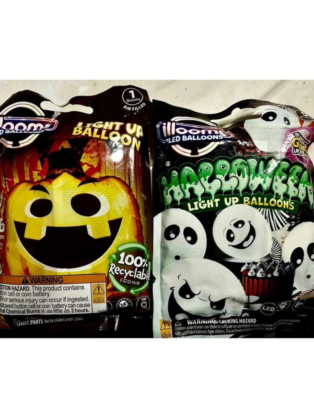 Lot of 2 Led Halloween Ballons