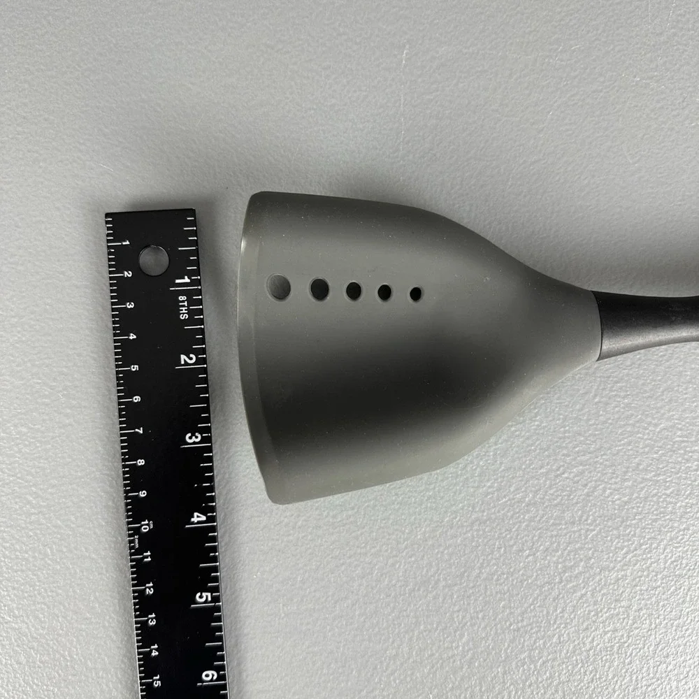 PAMPERED CHEF Mix N Chop Silicone Spatula Strainer Ground Beef Turkey Sausage