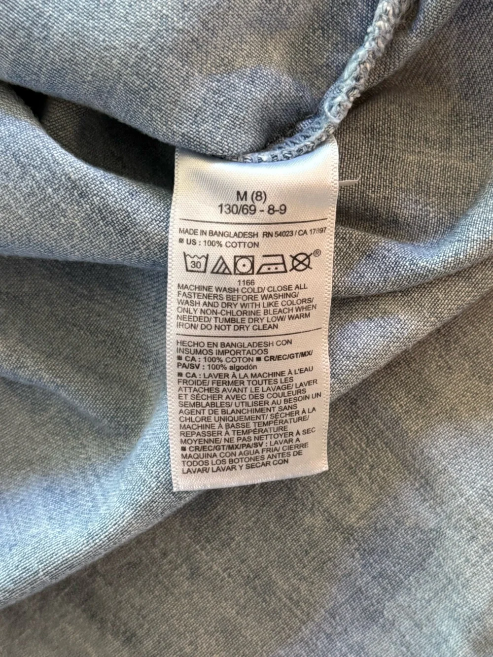 Old Navy super shirttail fabric