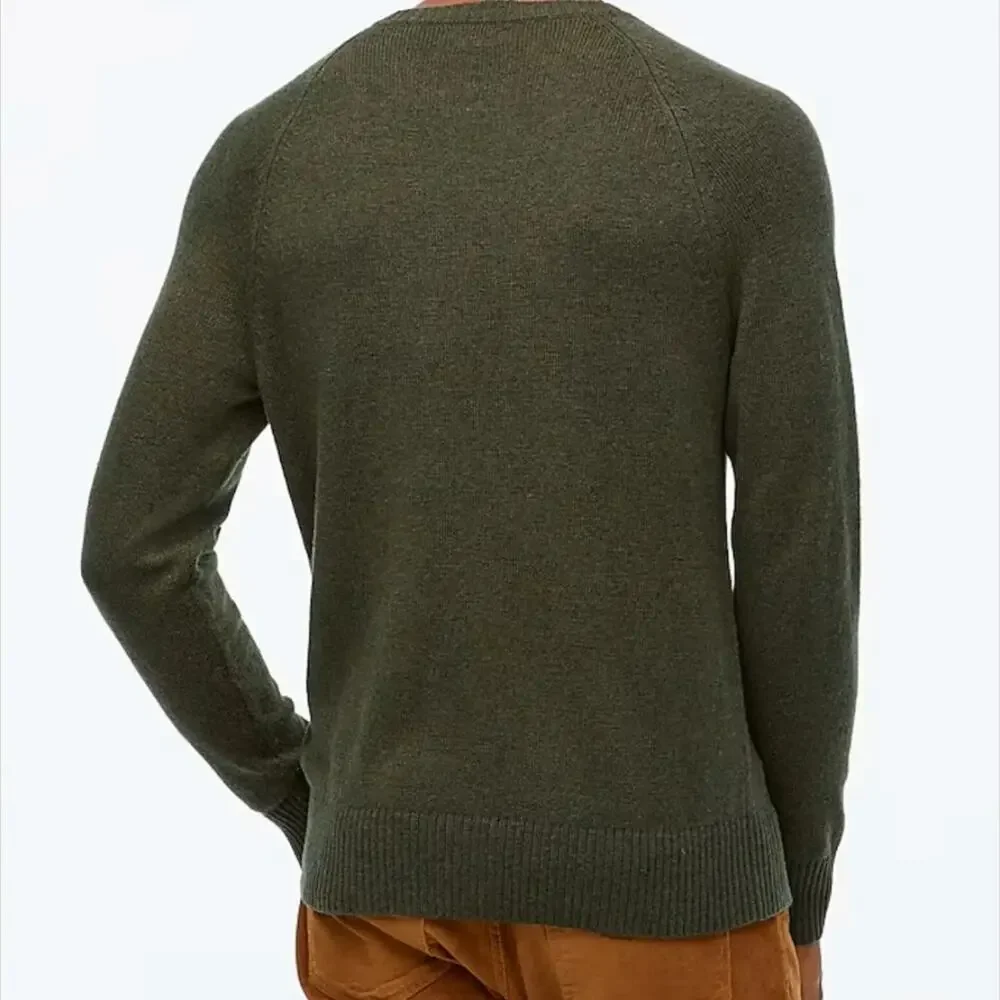 J. Crew Crewneck Sweater in Supersoft Lambswool Faded Forest Green Size M