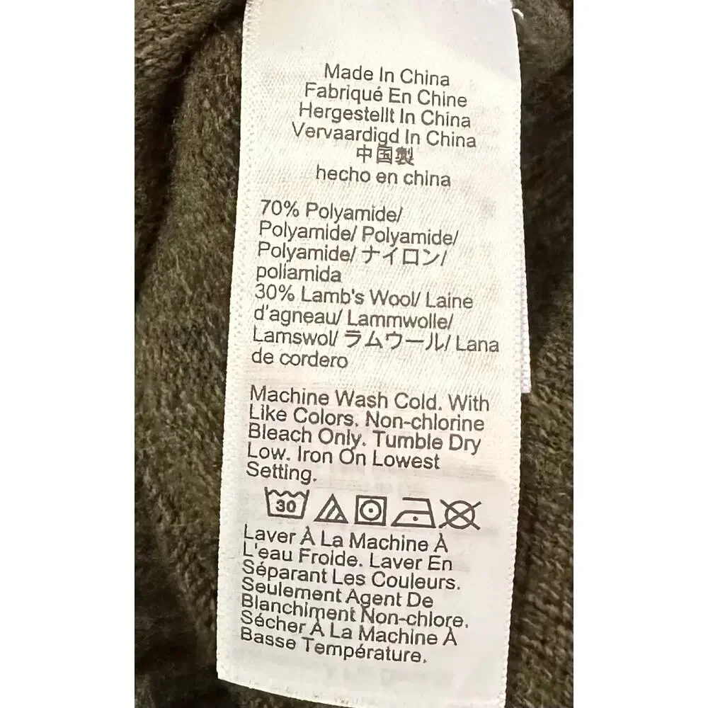 J. Crew Crewneck Sweater in Supersoft Lambswool Faded Forest Green Size M
