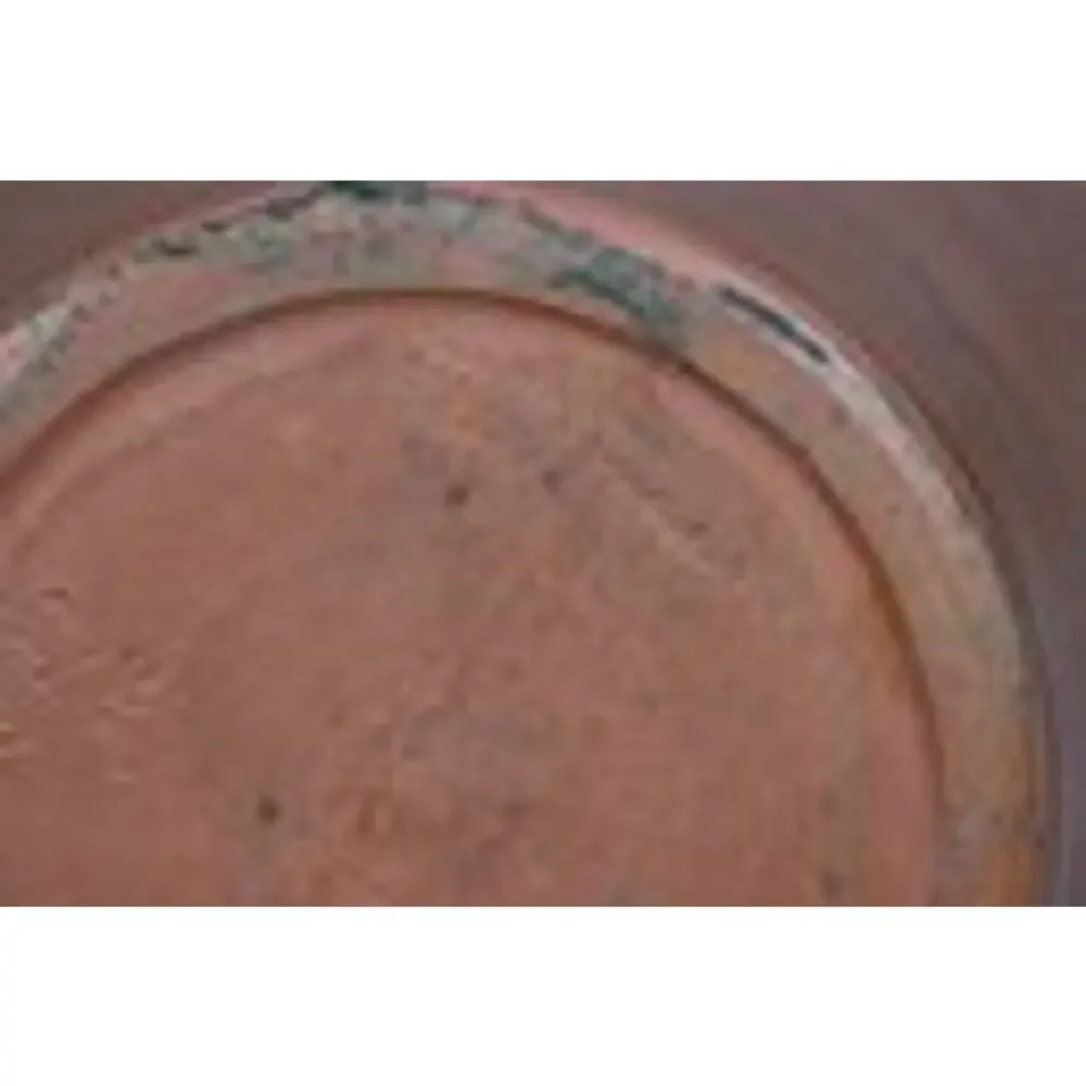 Vintage Intaglio Etched Redware Flower Vase, Signed Bottom